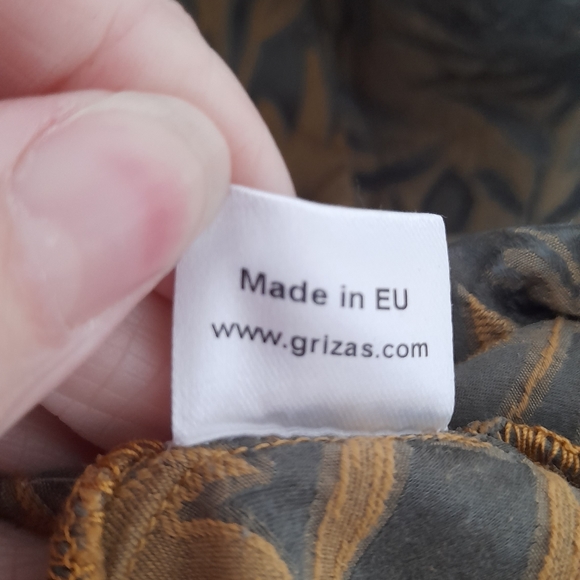 Grizas S UK 10 Cotton Silk Green Floral Layered Top - Picture 9 of 9